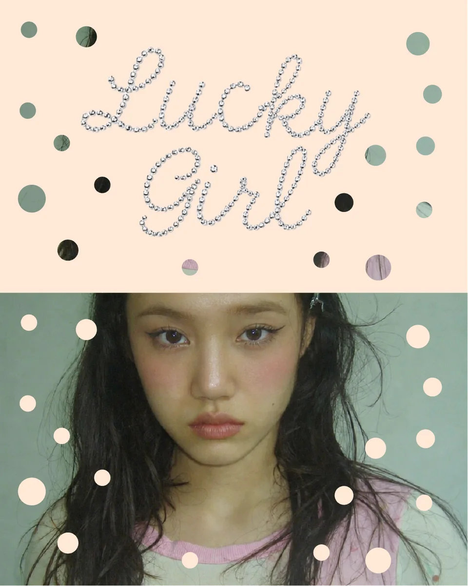 Lucky-Girl:ドットとポートレートのコラージュ